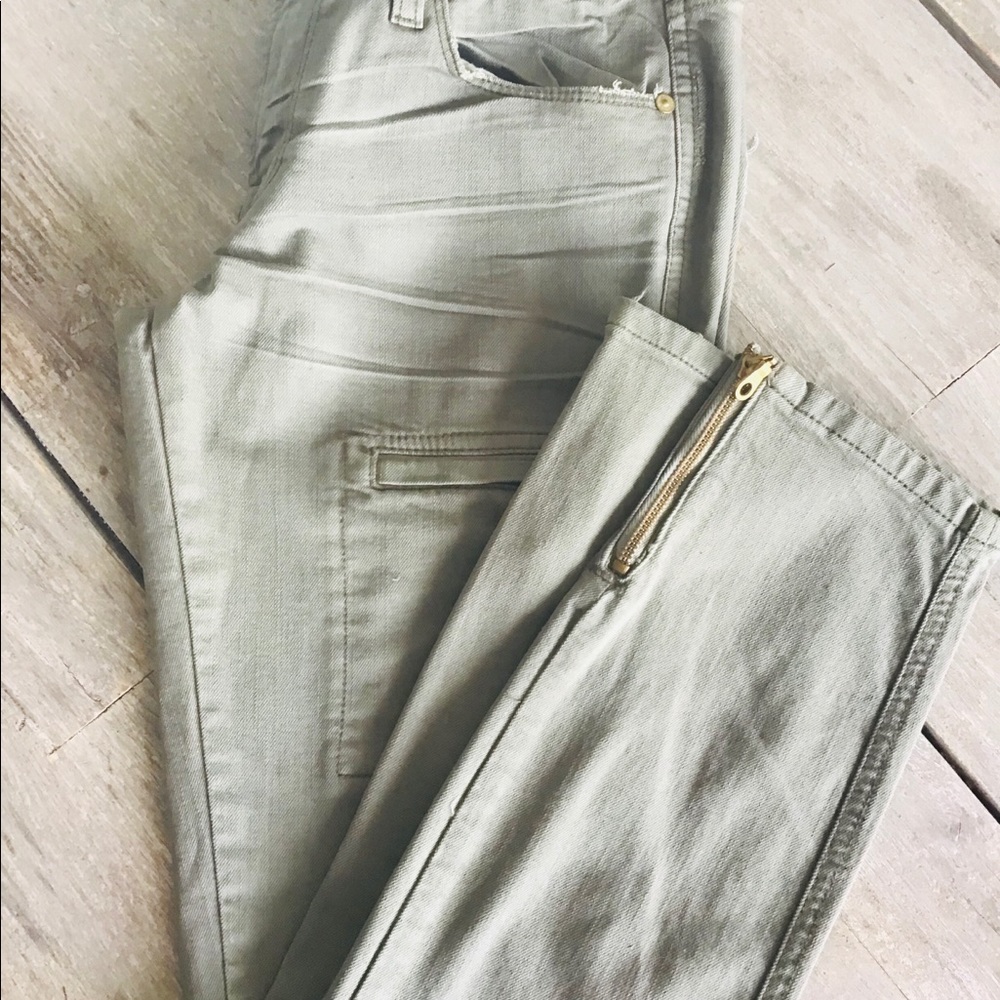 Work Custom Jeans Cargo Pants - Army Green
